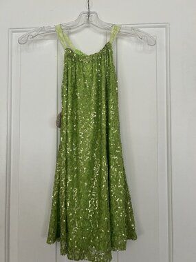 lipstick girls - Green Sequins Dress - Size 7 Girls - Brand New with Tags